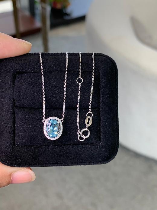 1.61ct刻面海蓝宝锁骨链 商品图2