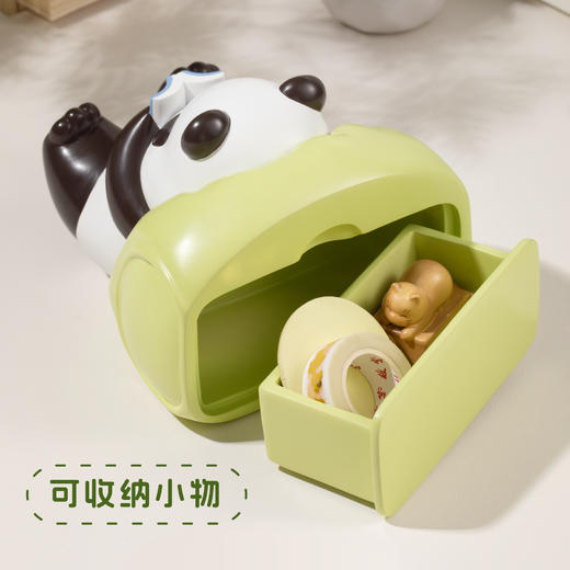 【故宫摆件】熊猫墨宝抽屉多功能收纳摆件手机座书立 商品图1