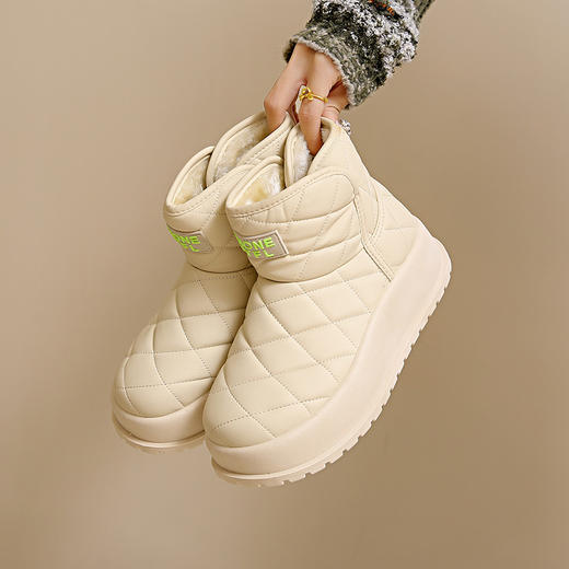 加绒保暖厚底雪地靴增高棉鞋女（4-1111） 商品图7