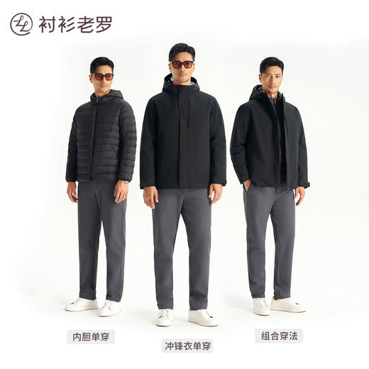 【太空三号】一级真冲锋户外三穿90连帽羽绒服249C0D509N 商品图2