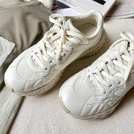 【顺丰包邮】34954 洛诗琳秋季新款时尚羊皮波浪老爹鞋女 商品图2