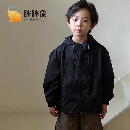 胖胖象品牌2024新款小学生冲锋衣儿童春秋装儿童连帽薄款外套聚 商品图4