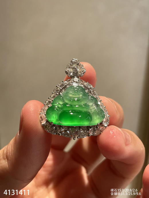 玻璃种木那佛公吊坠【4131411】具体价格微信咨询 商品图1