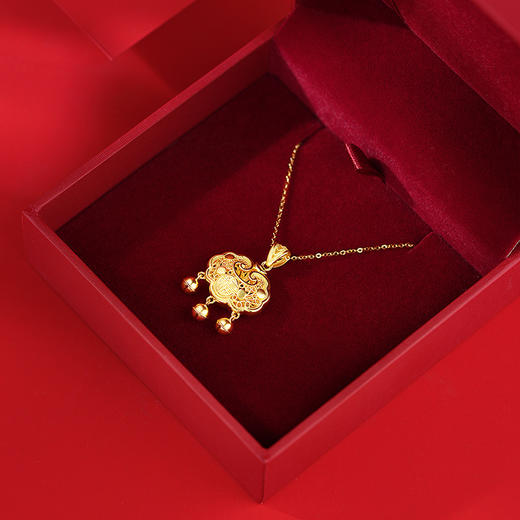 福运平安花丝金锁包 商品图5