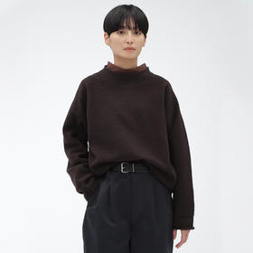 MHL FELTED ROUGH WOOL 女式羊毛针织套头毛衣