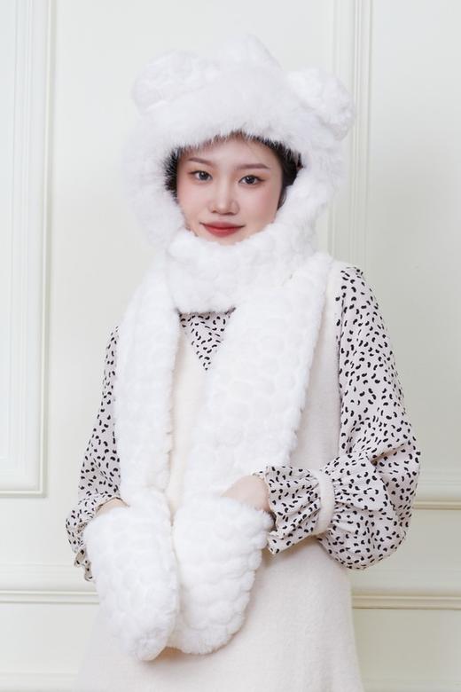 Say Something 加厚保暖一体针织帽 19937 商品图1