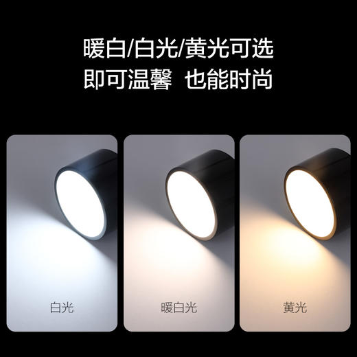 欧普（OPPLE）筒灯白色卫生间客厅背景墙卧室玄关过道铂钻明装 商品图1