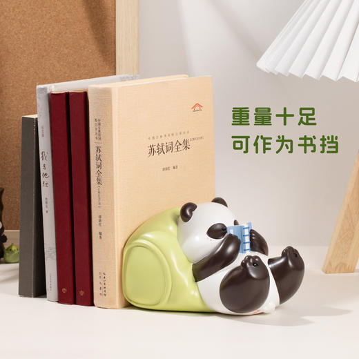 【故宫摆件】熊猫墨宝抽屉多功能收纳摆件手机座书立 商品图4
