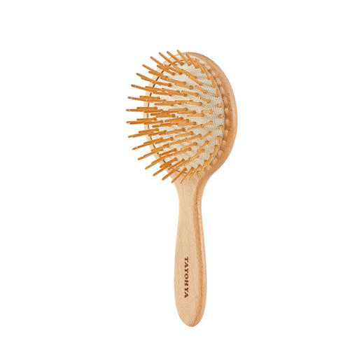 【6F】多样屋相慕 猪鬃毛气垫梳顺发养护梳平衡头油美发气囊梳带清洁刷 大圆头气垫按摩梳 商品图0