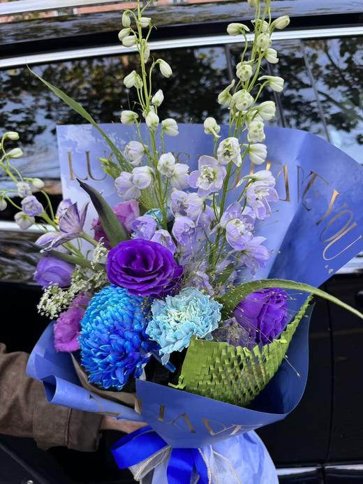 「蓝色星河」牡丹菊大飞燕郁金香混搭花束（需提前一天预定） 商品图1