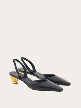 FERRAGAMO-笼型鞋跟露跟鞋