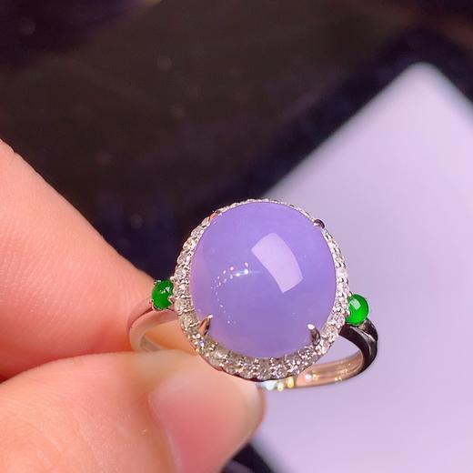 紫罗兰翡翠戒指 商品图0