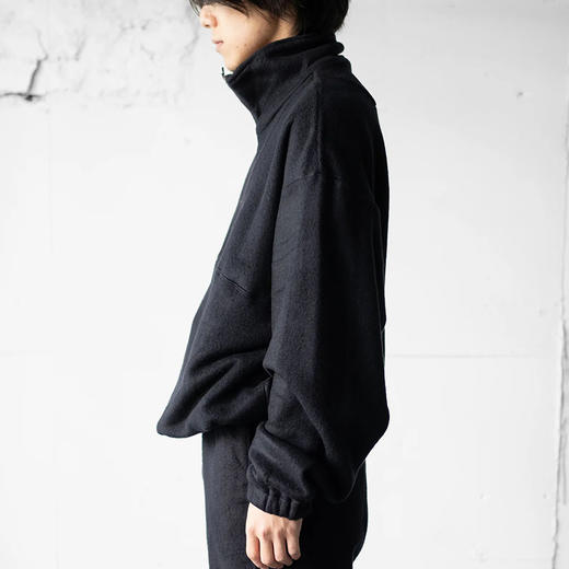 YOKE SILK FREECE PULLOVER 日本尾州限定丝绸法兰绒半拉链针织衫 商品图2