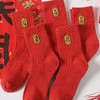 【5双装红色袜子】男女本命年红袜 韩版可爱卡通喜庆大红袜 春节开运袜结婚袜  商品缩略图3