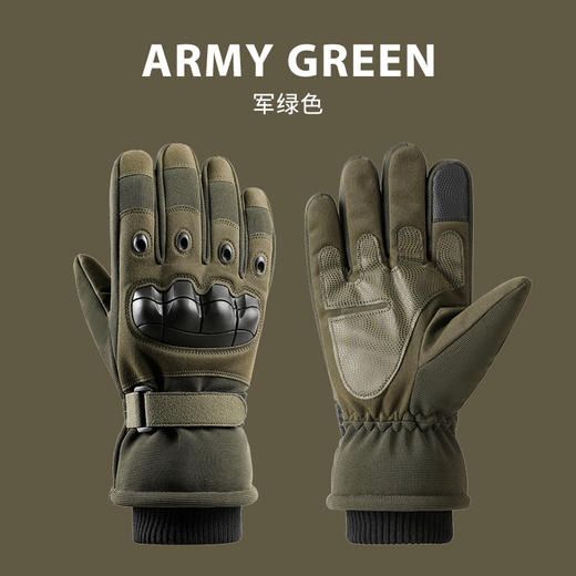 冬季保暖加绒战术手套户外训练登山骑行耐磨摩托车全指运动加厚男 商品图4