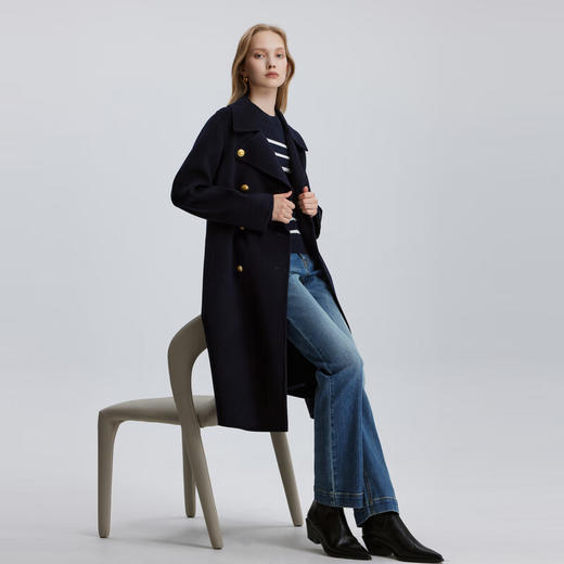 SCOFIELD英伦风双排扣双面呢大衣SFJWE4V010 商品图0