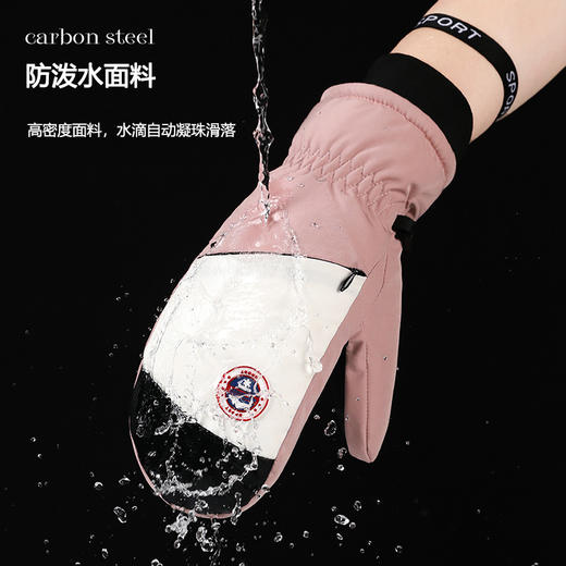 滑雪焖子手套女冬季保暖触屏防滑耐磨骑行防风防水加绒内胆手套冬 商品图4