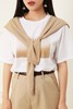 Say Something 卡其色针织披肩 12877 商品缩略图0
