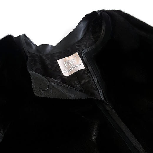 【95新】RedHome黑色貂毛拼蕾丝短款外套女士现售价：1700！L码161124NJS08 商品图2