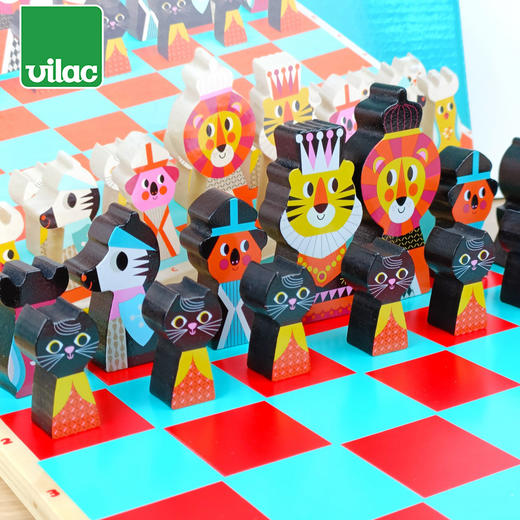 Vilac 国际象棋 桌游 适合年龄6岁+ 促进大脑发育 法国游戏 V7721 商品图6