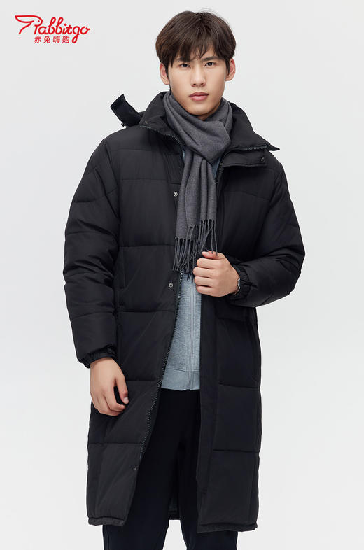 赤兔嗨购羽绒服情侣长款过膝冬季加厚保暖防风防泼水极寒外套 商品图5