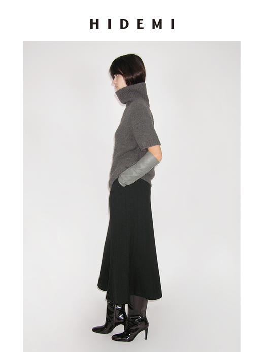 HIDEMI极简立体剪裁设计感显瘦气质感鱼尾半身裙 商品图1