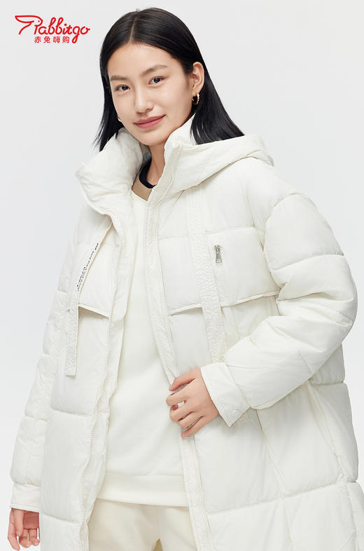 赤兔嗨购爆款羽绒棉服女中长款过膝2024冬季新款韩版棉袄宽松加厚棉衣外套 商品图5
