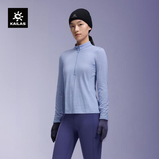 KAILAS凯乐石 户外运动 女款羊毛立领功能长袖T恤 KG2442243【Z】 商品图0