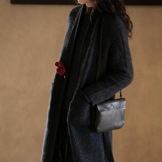 牧衣游 文艺复古百搭牛皮斜挎包 桃曼【不支持会员折】 商品图0