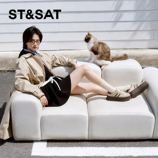 【绒里可选】星期六学院风百搭厚底德训鞋SSC3112CF4/SSC411DCRI 商品图3