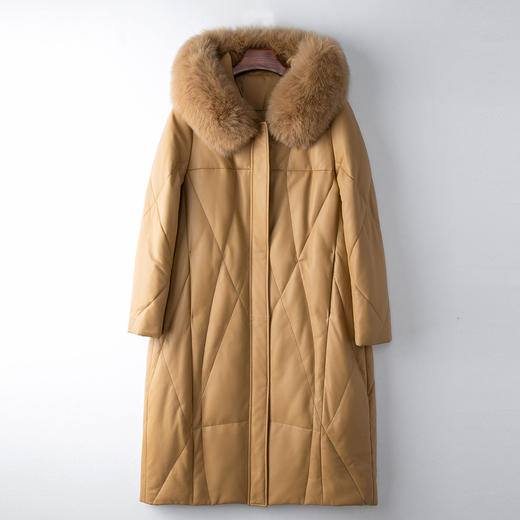 HH 99061B绵羊皮狐狸毛领50鹅绒真皮羽绒服 商品图2