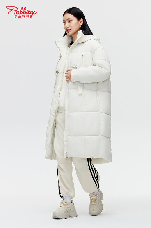 赤兔嗨购爆款羽绒棉服女中长款过膝2024冬季新款韩版棉袄宽松加厚棉衣外套 商品图6