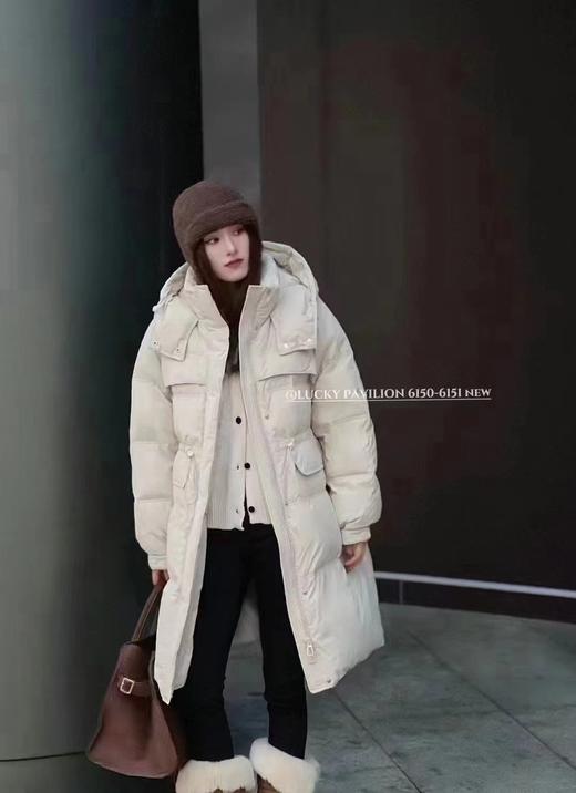 【YW】无忧购韩版东大门加长款连帽宽松休闲奶呼呼羽绒服外套24017# 商品图2