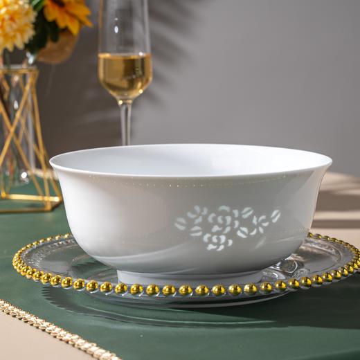 经典热销 人气餐具 | 富玉陶瓷 素玲珑瓷 玉牡丹系列餐具散件可自由搭配 商品图4