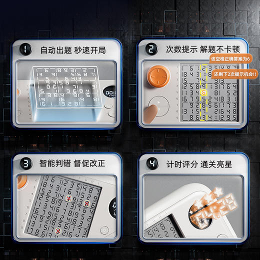 【0基础轻松玩转数独 赠课程】科学罐头数独大脑逻辑思维训练游戏 小学生儿童入门九宫格益智玩具 商品图3