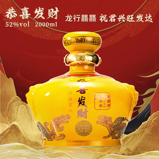 【鼎】五粮液股份出品恭喜发财 52度浓香型白酒  2000ml 商品图1