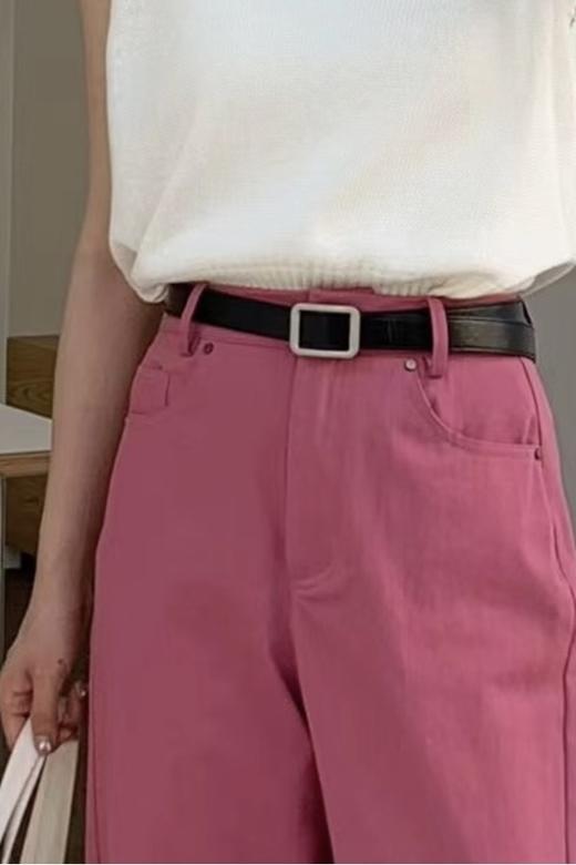 Say Something 黑色皮质基础腰带 18236 商品图0