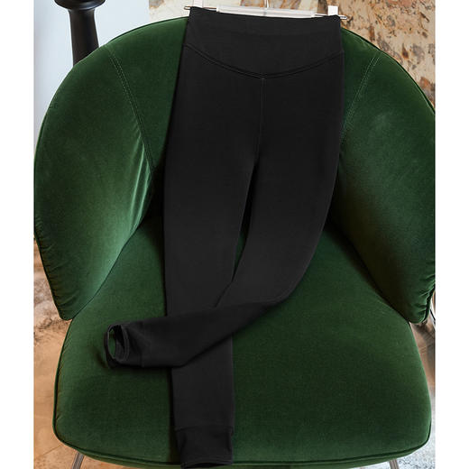 官网499！ 华家400D加绒加厚高腰暖腹羊毛混纺保暖打底裤女 秋冬修身哑光打底袜 商品图6