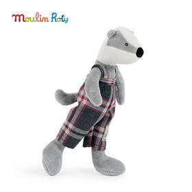 Moulin Roty 20cm小獾维克多 法式玩偶 适合全年龄 原创故事形象 进口面料 农场大家庭系列 法国品牌-632266