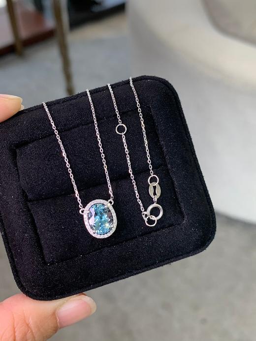 1.61ct刻面海蓝宝锁骨链 商品图1