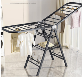 华恺之星晾衣架落地衣架折叠挂衣架室内晾衣杆阳台晒被子架YJ84 双层 1.4m 100075394551