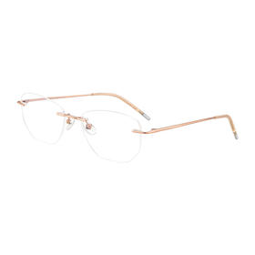 普莱斯光学镜框PTG24055A 气质无框 轻盈β钛 男女同款 四色可选