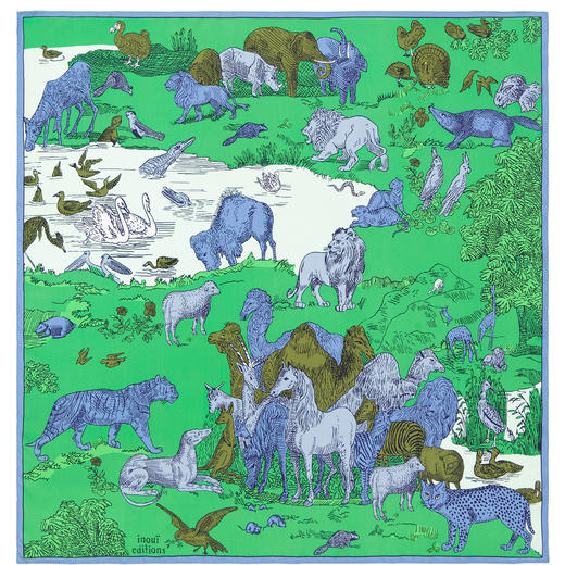 北京仓｜Inoui Editions-Square 65 REVERIE-绿野奇境 方巾［法国设计师］ 商品图0