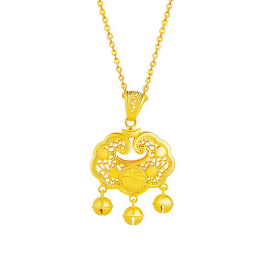 福运平安花丝金锁包 商品图0