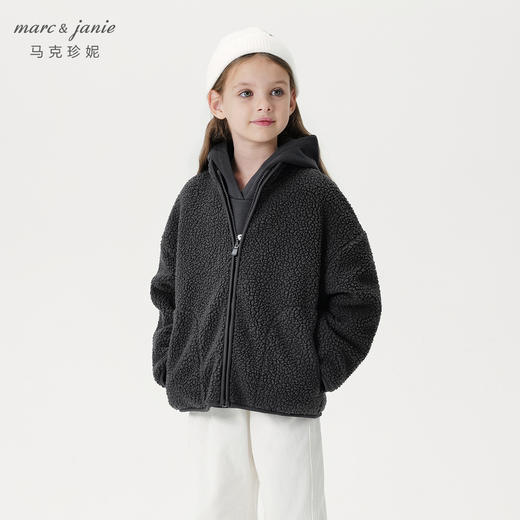 马克珍妮男童户外风暖暖舒棉绒外套儿童上衣2024年秋冬新品241091 商品图3