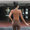 【胸垫款长袖】Beemen无缝一体织固定杯瑜伽服女上衣外穿秋冬运动长袖 商品缩略图1