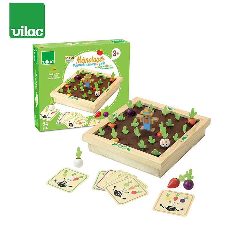 Vilac 萝卜庄园 桌游 适合年龄3岁+ 木制玩具 V2161法国游戏