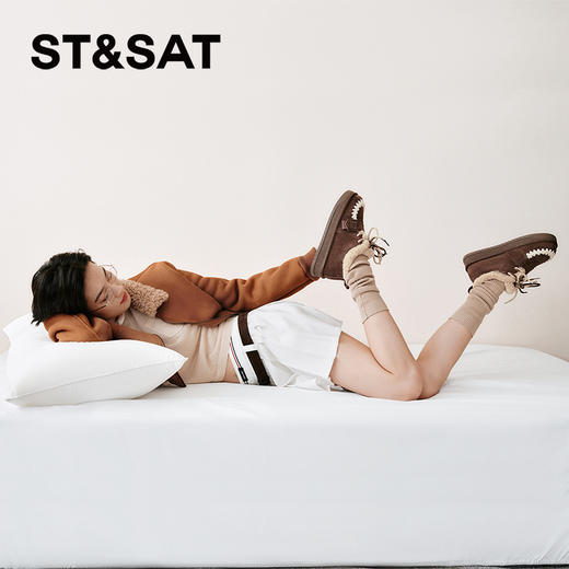 星期六复古民族风保暖厚绒棉鞋SSC4112452 商品图3