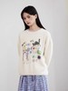 Mood Like Me/MMY2413/手绘涂鸦slogan猫咪铅笔画针织毛衣 商品缩略图1