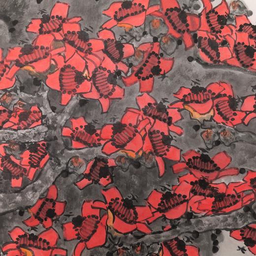 陈永锵国画68x143CM《雄姿英发岭南花》一8.75平尺手绘纸本宣纸国画作品[原作编号GH0386] 商品图2